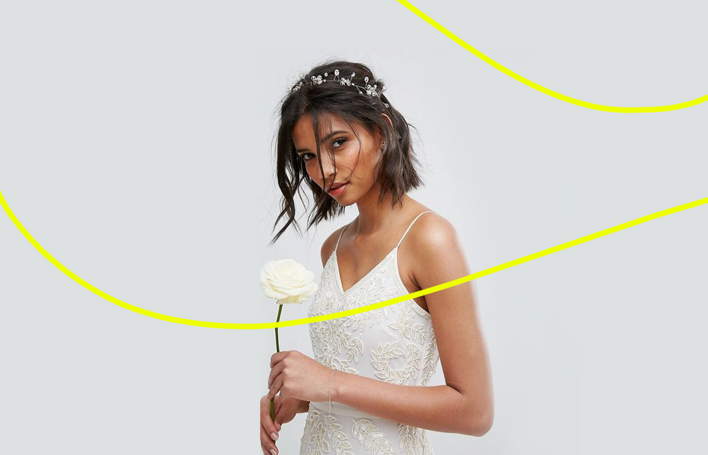 10 Beautiful Hairstyles For Brief-Haired Brides │ Sitting Fairly