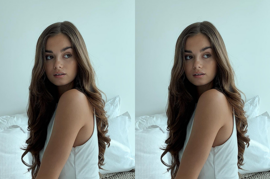 Wake Up Fresh: The Best Morning Skincare Routine with a girl wearing Light Brown + Medium Brown halo hair extensions 4/6