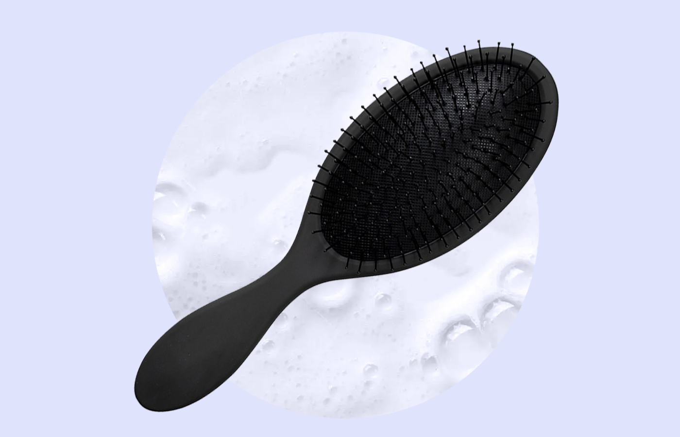 a brush that has been cleaned. people often wonder how to clean your hair brushes in order to get a brush this clean.