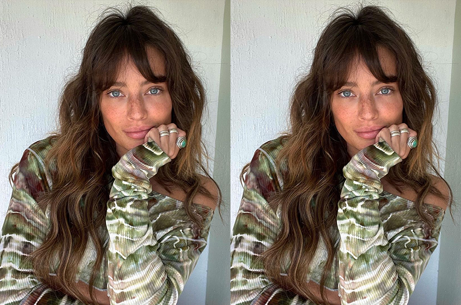 woman with brown halo hair extension wondering how to clean scalp build up