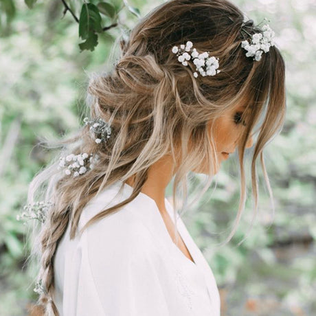 Perfect Wedding Hair woman in white gown