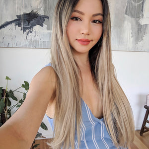 Chloe Ting wearing her hair extensions by Sitting Pretty