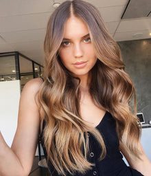 Dark Blonde and Light Brown Halo Hair Extension