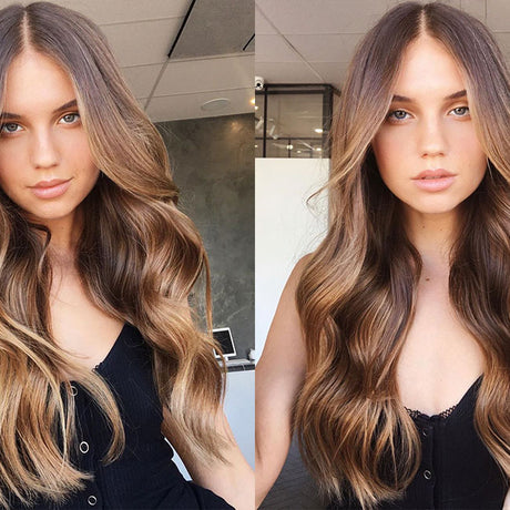 How To Hydrate Hair (By Hair Type) with girl donning the Light Brown + Medium Brown 4/6