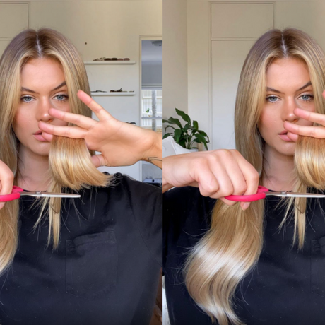 Cut Your Hair At Home Halo Hair Extensions Blonde Hair