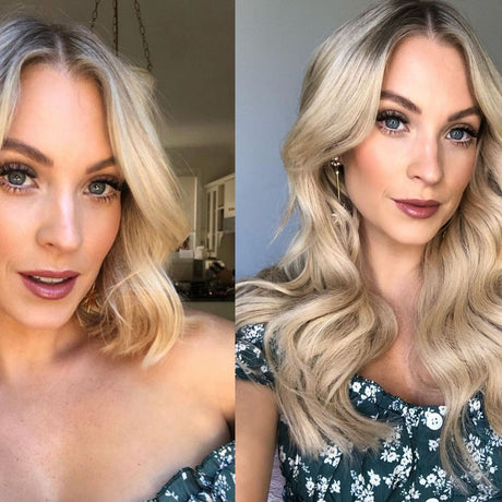 halo extensions on short hair