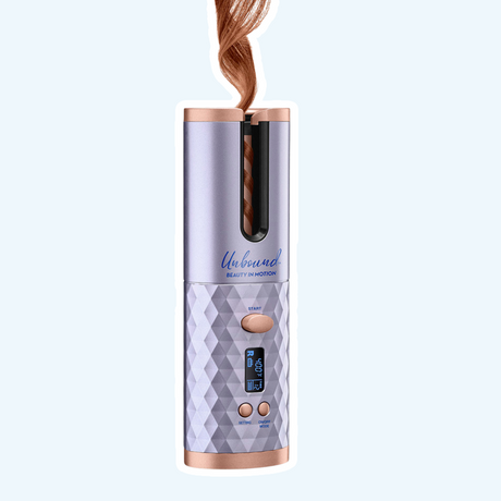 Conair Wireless Hair Curler against blue background