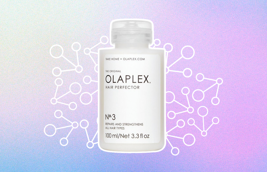 product prompting what is olaplex treatment on purple sitting pretty halo hair extensions background