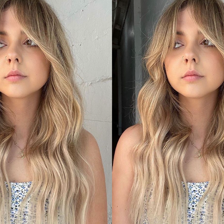 how to cut bangs at home beige blonde fine halo hair extensions blonde curtain bangs