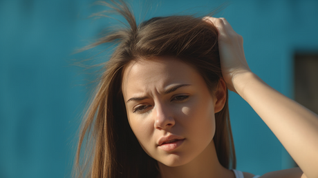 woman wondering what causes inflammation on the scalp