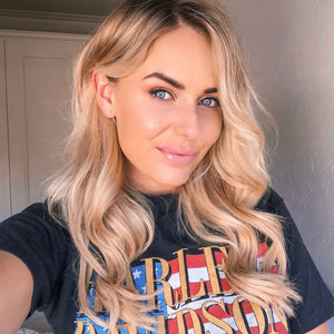 Rock and roll chic with perfect hair