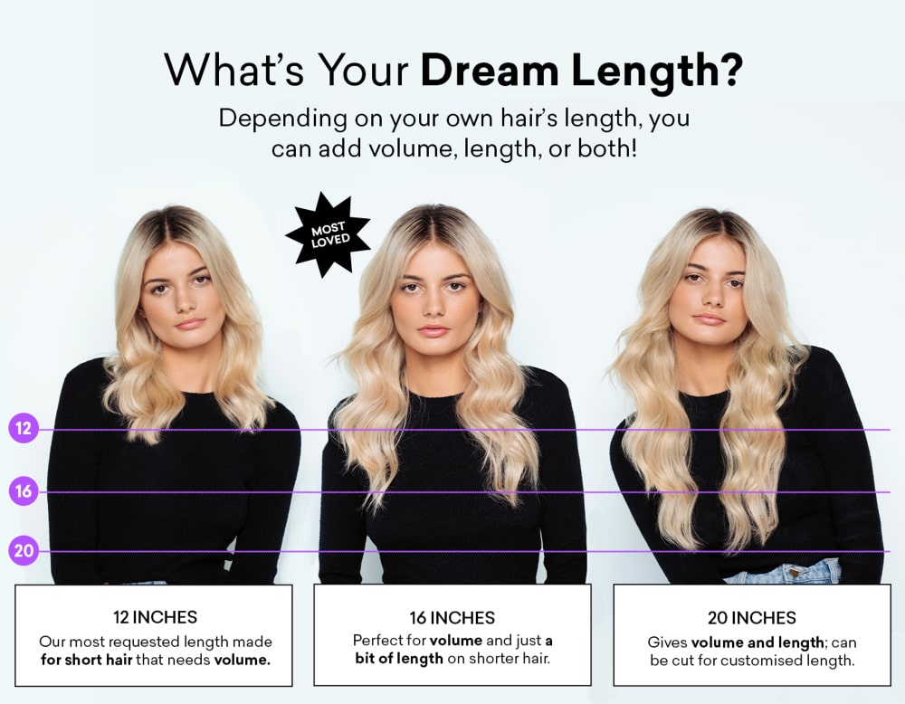 Halo hair extensions length guide sale