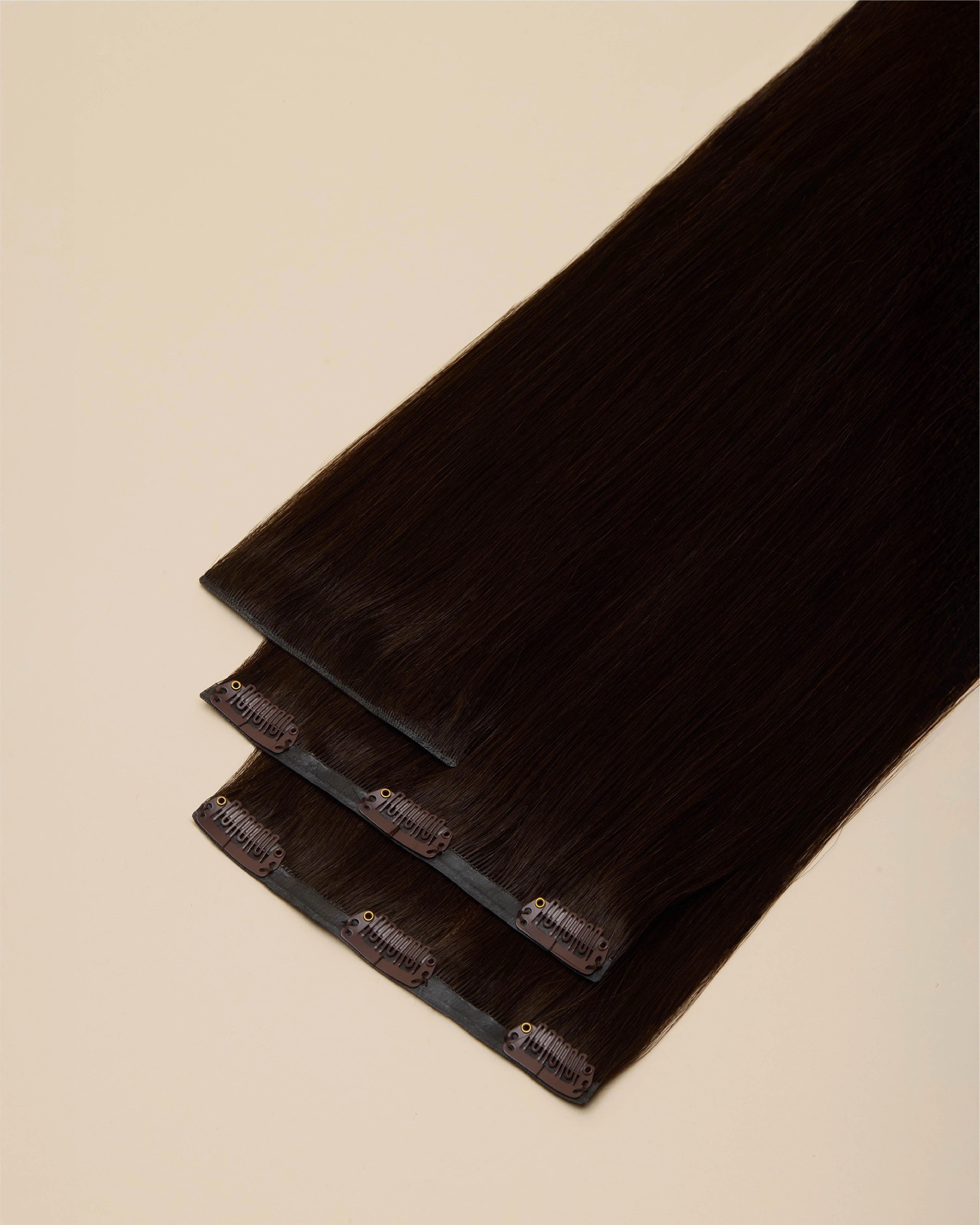 Rich Chocolate Brown #2 Clip-In Hair Extensions