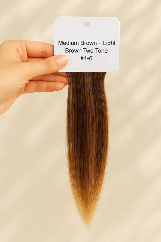 Sample Swatch Light Brown + Medium Brown