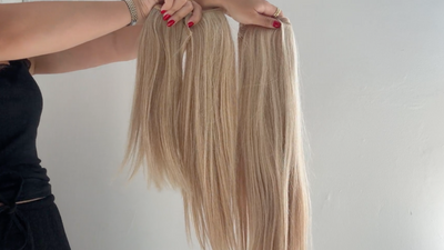 A tutorial showing how to find your perfect halo hair extension density