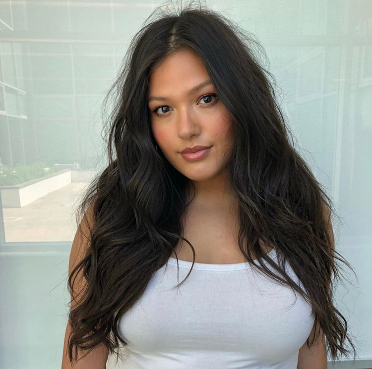 Dark Brown Halo Hair Extensions Sitting Pretty